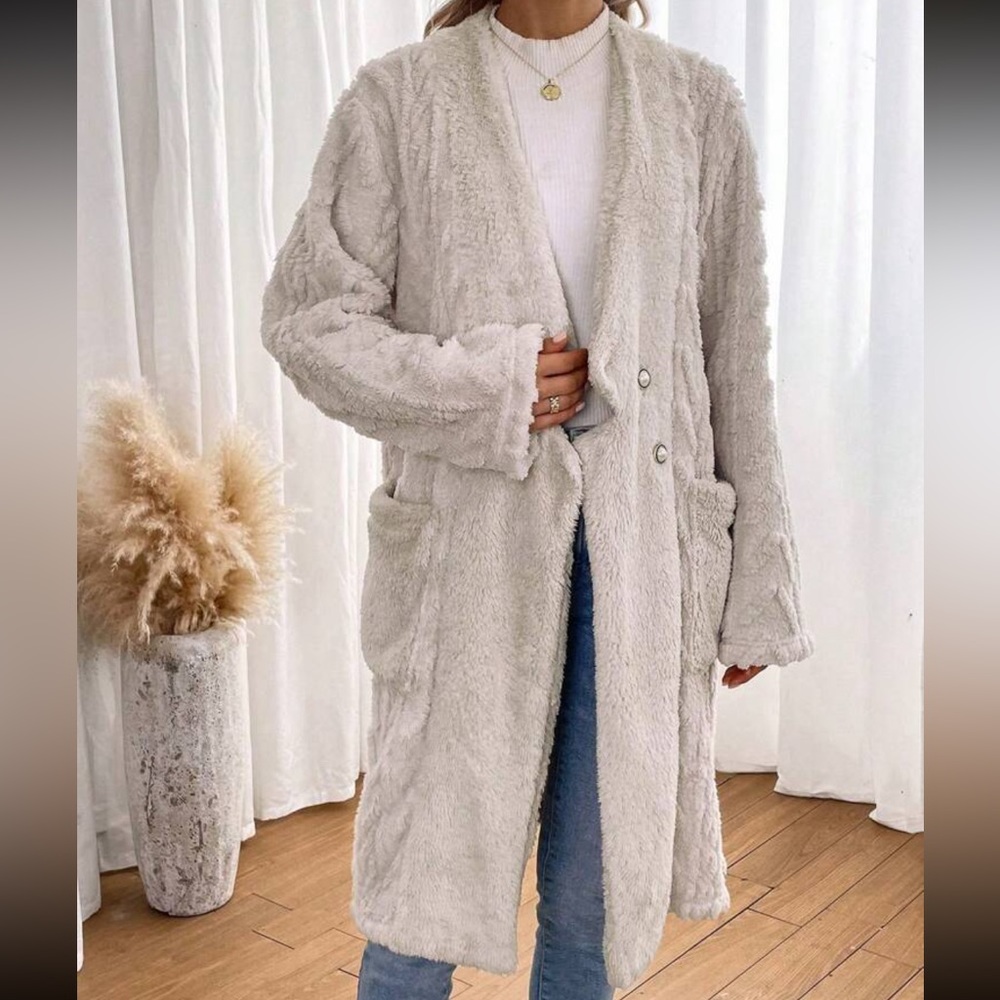 Cozy button up Teddy jacket coat